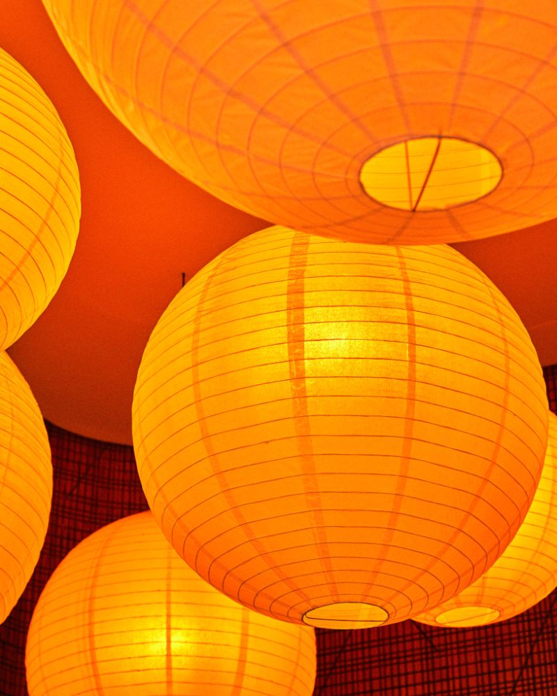 Lanternes en papier du restaurant Enso